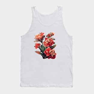 Red Flower Tank Top